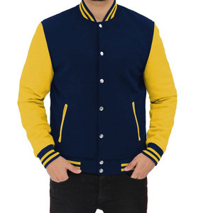 Veste universitaire pour homme la plus vendue avec col montant et logo frontal, fermeture à boutons recouverts de coton 100% - Product Image 3