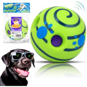 5.5สีเขียวลูกบอลสำหรับสุนัขขนาดเส้นผ่าศูนย์กลาง12ออนซ์ของเล่นไวนิลเปล่งเสียงได้เกวียนโยกเยกสำหรับสุนัขและการโต้ตอบ - Product Image 1