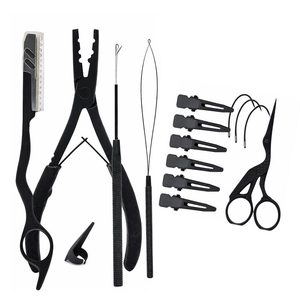 Professional 5Pcs <b>Set</b> Pink & Silver Handle Hair Extension Tools <b>Set</b> Professional Beauty Crafts Hair Extension <b>Pliers</b> <b>Set</b> by KC - Product Image 2