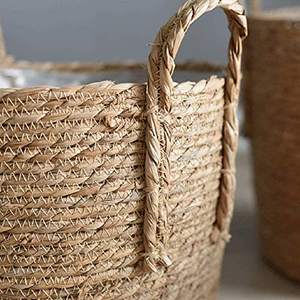 Pots à fleurs et paniers de rangement multifonctionnels en tissu tissé à la main, écologiques, pliables, vases - Product Image 3