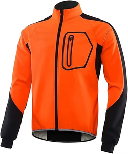 Veste de cyclisme softshell pour homme, coupe-vent, imperméable, thermique, respirante, réfléchissante, pour course à pied, randonnée, veste personnalisée OEM - Product Image 2