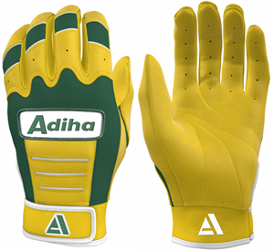 Gants de frappeur de baseball en cuir de qualité supérieure, légers, durables, antidérapants, avec fermeture auto-agrippante, jaune et vert - Product Image 3