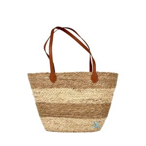 Sac fourre-tout tissé en fibre naturelle Vietrustic, nouveau design, en jonc de mer et coton, fait main, style bohème décontracté, pour la plage, avec bandoulière réglable - Product Image 6