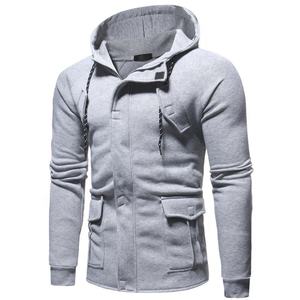 Alta calidad 100% algodón Fleece Heavyweight Zip up Sudaderas con capucha Unisex Streetwear Sudadera con capucha para hombres Moda ZipperHoodie - Product Image 4