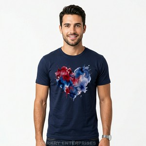 T-shirt noir personnalisé avec logo pour homme, impression néon, fabricant de vêtements pour homme, marque de vêtements pour homme, manches courtes, col rond, coton - Product Image 5