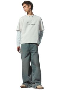 เสื้อเชิ้ตผ้าคอตตอนแขนครึ่งคอระบายได้ดีทรงหลวมใส่สบายพิมพ์ยี่ห้อได้ตามต้องการฤดูร้อนของ100% - Product Image 4