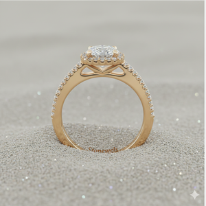 แหวนหมั้นเพชรเม็ดเล็กทรงรัศมี - Product Image 2