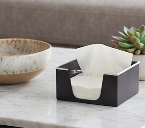 Porte-serviettes en acier inoxydable noir avec un design élégant en peinture poudrée, parfait pour la table, les ustensiles de cuisine et la décoration de mariage - Product Image 3