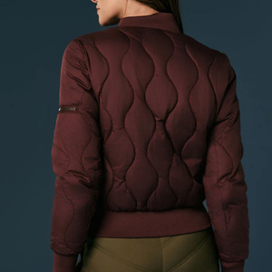 Blouson Bomber Femme Tendance Urbaine Personnalisable Broderie Impression Imperméable Respirant Coupe Moderne Vêtement d'extérieur Zippé pour Marque - Product Image 5