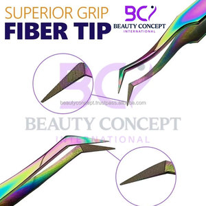 Eyelash Tweezers in <b>Glitter</b> Multi Color Fiber Tip 90 Degree Slim Thin Straight Volume Lash Tweezers Grafted Strong Hold Tweezer - Product Image 5