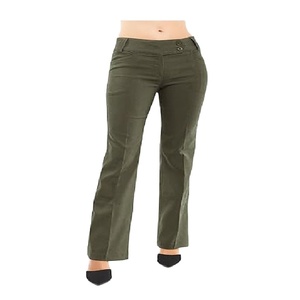 Nueva Colección Pantalones de Mujer 100% Algodón, Elegantes, Lisos, Casuales, Antiarrugas, Transpirables, Ecológicos, Precio de Fábrica para Verano - Product Image 1