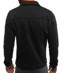 Men's High Quality Custom Design Casual Denim Jacket Waterproof Breathable Vintage Style Polyester <b>Shell</b> 280g Fabric Washed - Product Image 5