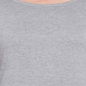 T-shirts décontractés à manches longues en polyester/coton pour femmes, gris, tissu en toile respirant, écologique, logo personnalisé, vêtements décontractés - Product Image 6