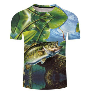 T-shirts de pêche pour hommes respirants 100 % polyester personnalisables, les plus vendus, vêtements de sport haute performance, dernier design, services OEM - Product Image 4