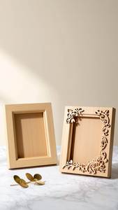 Handmade Wooden <b>Photo</b> <b>Frame</b> Rectangular Rustic Tabletop Display Bone Inlay Design for Home Office Decor - Product Image 4