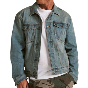 Veste en jean décontractée pour homme, 100% coton, tissu confortable et respirant, échantillon gratuit, vente en gros, personnalisable, meilleure qualité - Product Image 2
