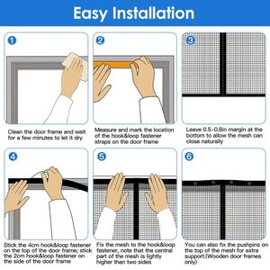 Rete per Garage Singolo con Chiusura Magnetica, Rete in Fibra di Vetro per Garage, 4 Cinghie con Fibbia, Pellicola Adesiva Magnetica per Porta del Garage - Product Image 6