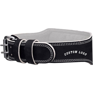 Cinturón de Cuero Genuino Personalizado de Alta Calidad para Hombre, Cinturón de Culturismo y Levantamiento de Pesas, Ajustable con Hebilla de Doble Pin - Product Image 4