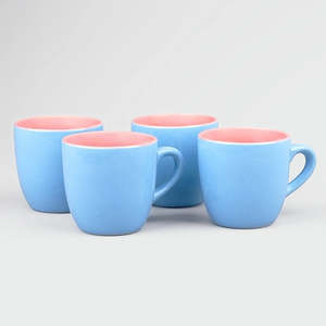 Aqua Bliss Set of 4 Glazed Ceramic <b>Tea</b> <b>Mugs</b> Microwave Safe Nordic Japandi Design Cork Water Bottle Caps for Mother's Day - Product Image 5