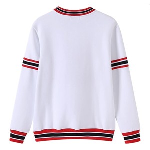 Sudadera Unisex Blanca de Cuello Redondo para Universidad, Manga Larga, Informal, de Invierno, 100% Algodón, Felpa, Bordado Personalizado - Product Image 3
