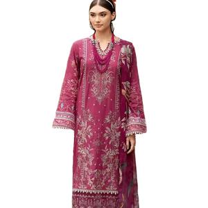 2024 paquistaní para césped suizo ropa de mujer algodón Salwar Kameez estilo islámico vestido de verano Pakistán ropa de mujer - Product Image 1