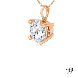 Colgante de oro de 10K con diamante solitario redondo de cuatro puntas (natural), piedras de corte brillante, elegante colgante colgante, mayorista, minorista, OEM - Product Image 2