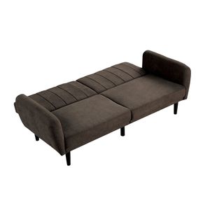 Divano Futon Contemporaneo 1 Pezzo con Bracciolo USB, Schienale Morbido Trapuntato, Convertibile in Letto - Product Image 2