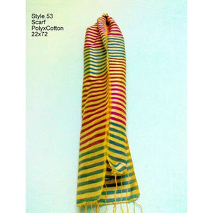 Bufanda de Polialgodón con Rayas, Diseños Personalizados, Impresión Digital, Bufandas Largas para Mujer, Colección de Telas KAYO, Multicolor - Product Image 4