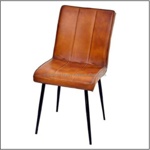 Silla de salón de hierro rústica moderna de una pieza, tela de cuero PU para el hogar, oficina, comedor, sala de estar, tocador, muebles de Bar - Product Image 1