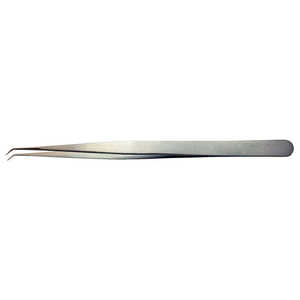 Pince à épiler de précision DANTRIC IMPLANTS pour extensions de cils, argentée, 10 mm, pointe lisse, outil de beauté pour l'application des cils - Product Image 2