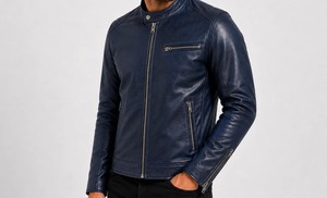 Veste en cuir pour homme de qualité supérieure, élégante et stylée, coupe classique, style automne - Product Image 2
