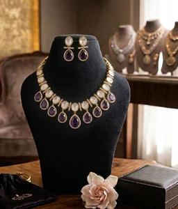Western Brass Micro Insert <b>Silver</b> Plated Choker <b>Necklace</b> Earring <b>Set</b> Women Engagement Wedding Party Trendy Daily Wear - Product Image 6