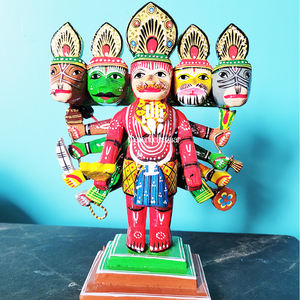 Estatua de Hanuman Ji de madera Panchmukhi de Theperfectbazaar - Decoración para el hogar - Product Image 4