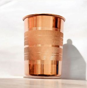 Eco Living Copper Glass Tumbler Bulk Supplier Ayurvedic Drinking Water Cup Export Metal <b>Drinkware</b> India - Product Image 2