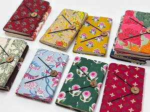 Cuadernos de Tela de Algodón Estampada con Cierres de Cuerda, 100 Hojas, Color Personalizado, Encanto Hecho a Mano y Estilo Práctico para Diarios y Regalos - Product Image 4