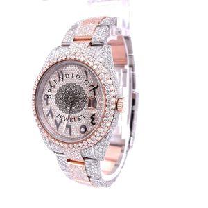 Reloj de Lujo para Hombre con Diamantes, Correa de Moissanita Plateada, Cristal de Zafiro, Movimiento Analógico de Cuarzo ETA, Caja con Cierre Oculto, 15 mm, Resistente al Agua 10 m - Product Image 2