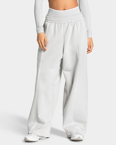 Custom Logo Women's Moon <b>White</b> Contrastline Sweatpants Oversized Casual Women's Fleece Baggy <b>Joggers</b> Premium Quality Trouser - Product Image 1