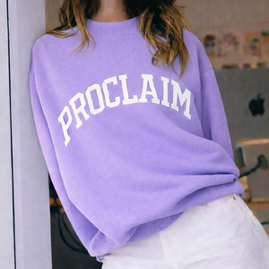 เสื้อสเวตเชิ้ตคอเต่าทรงโอเวอร์ไซส์สำหรับผู้หญิง ผ้าฝ้ายหนานุ่ม 100% สวมใส่สบาย สไตล์ลำลอง - Product Image 1