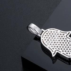 Elegantes Collares con Colgante de Diamantes Pavé de Moissanita S925 para Hombre - Product Image 2