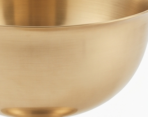 Bol en métal doré de qualité supérieure avec base surélevée, design classique poli, pour servir les aliments, passe au lave-vaisselle, style contemporain pour la maison - Product Image 2