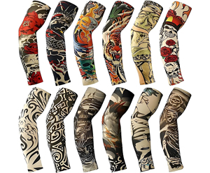 Mangas de Ciclismo con Estampado de Tatuaje, Protección UV, Unisex, Adulto, Spandex, Poliéster - Product Image 2