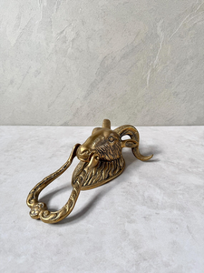 Battant de porte en laiton en forme de chèvre, quincaillerie de porte pour entrée principale, décoration classique de style ferme pour hall d'entrée, décoration intérieure, quincaillerie de porte en laiton - Product Image 2