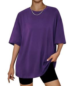 Nueva Colección de Camisetas de Mujer 100% Algodón, Manga Corta, Cuello Redondo, Hombros Caídos, Estilo Holgado, Casual, Transpirable, Bangladesh - Product Image 1