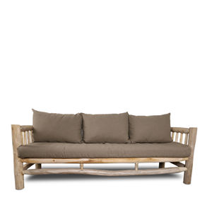 Gubuk Bali Scandinavian Modern 3-Seater Teak <b>Inflatable</b> <b>Sofa</b> Eco-Friendly Rectangular 70x200x65mm for Living Room - Product Image 2