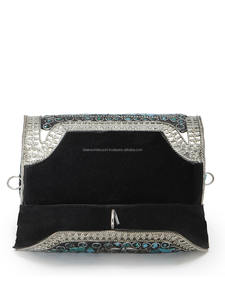 Diamant métal embelli dames soirée pochette sac à main de luxe complet mariage et dîner sac à main en gros femmes par FWE - Product Image 6