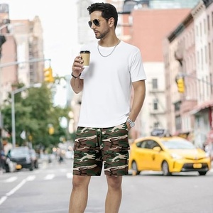 Shorts cargo bermuda pour homme en polyester bleu marine à cordon de serrage, à carreaux, taille mi-haute, décontractés, respirants, tricotés, pour le sport et la gym, séchage rapide - Product Image 6