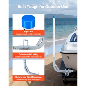 Guide per Rimorchi per Barche e Moto d'Acqua, 2 Pezzi, 30,5 Pollici/47,5 Altezza, in Acciaio ad Alta Durezza, Regolabili - Product Image 5