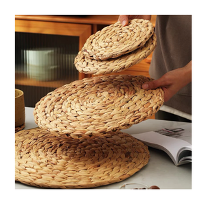 Natural Fiber Water Hyacinth <b>Placemat</b> Handmade In Vietnam <b>Round</b> Woven Table Mat For Dining Decor Cafes Restaurants Hotels - Product Image 4