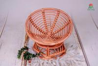 Ensemble de poussette rustique en rotin pour nouveau-nés et tout-petits. Accessoire pour la photographie de nouveau-nés. Chaise Papasan