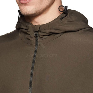 Quality Outdoor Winter <b>Hooded</b> <b>Rain</b> <b>Jacket</b> with Smooth Fabric Finish Breathable & Eco-Friendly Front Logo for Walking Travel - Product Image 5